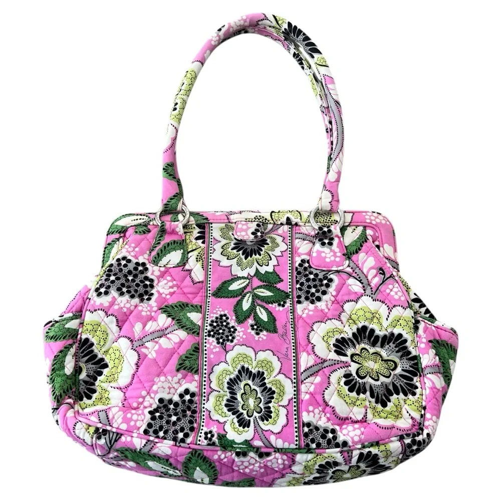 Vera Bradley Priscilla Pink Quilted Frame Shoulder Bag - Retired